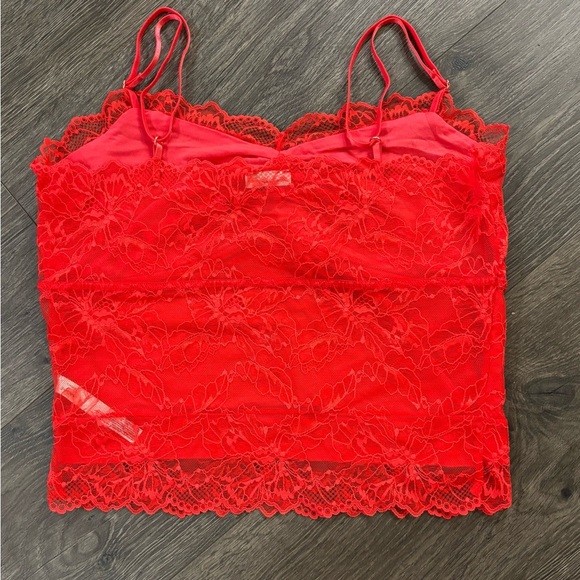 *NWOT* Free People Lacey Essential Cami - Poppy Red - Picture 6 of 7